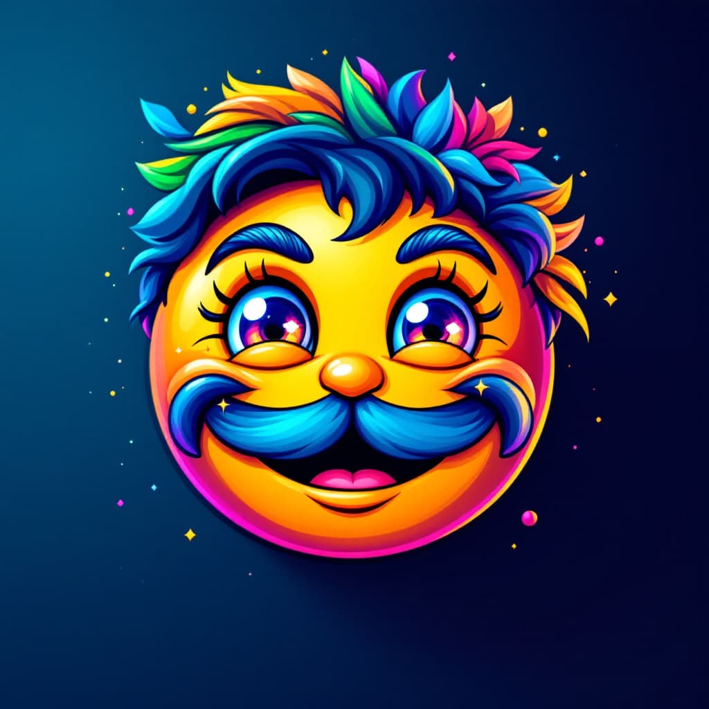 AI generated: crea un emoji original y novedoso, multicolor y atractivo, hermoso