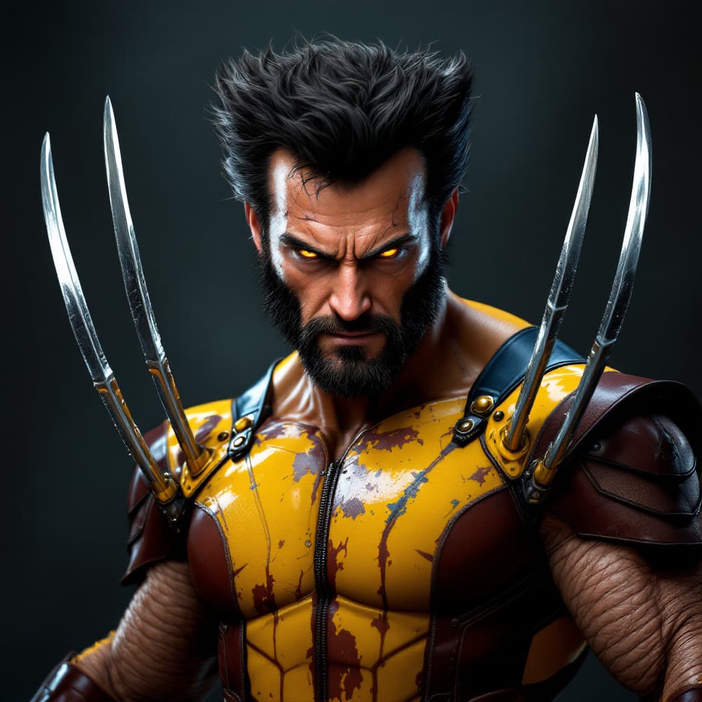 AI generated: Highly detailed, full-body portrait of Marvel’s Wolverine. Ultra-realistic, cinematic rendering. He ...