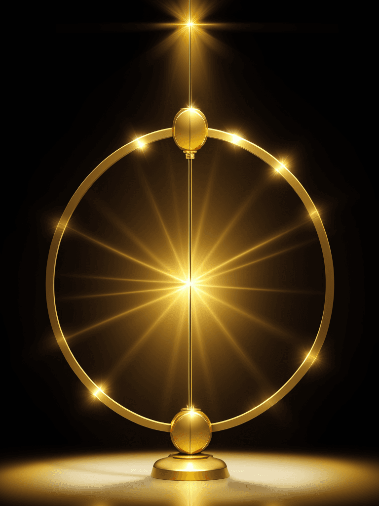 AI generated: gold background, gold, stand arc,one spot light ,background,9:16
