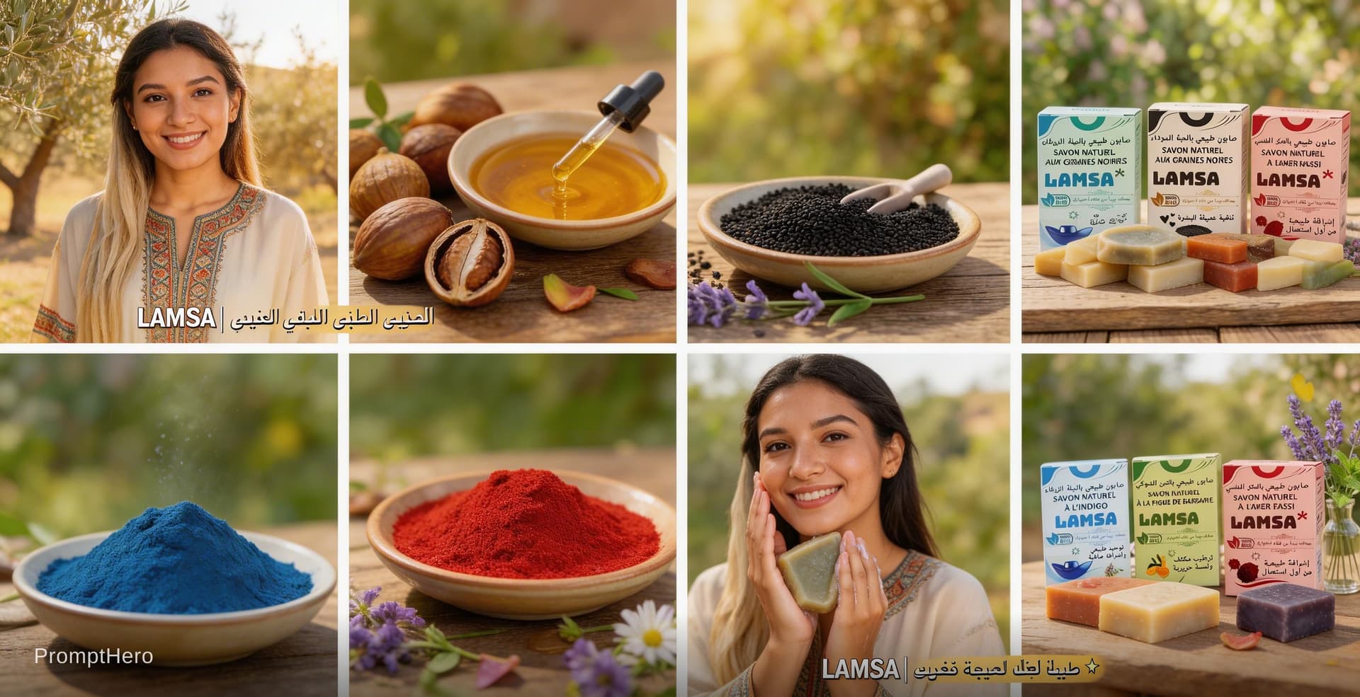 AI generated: Create a 30 second Moroccan commercial video for a natural soap brand called LAMSA.
A friendly Moroc...