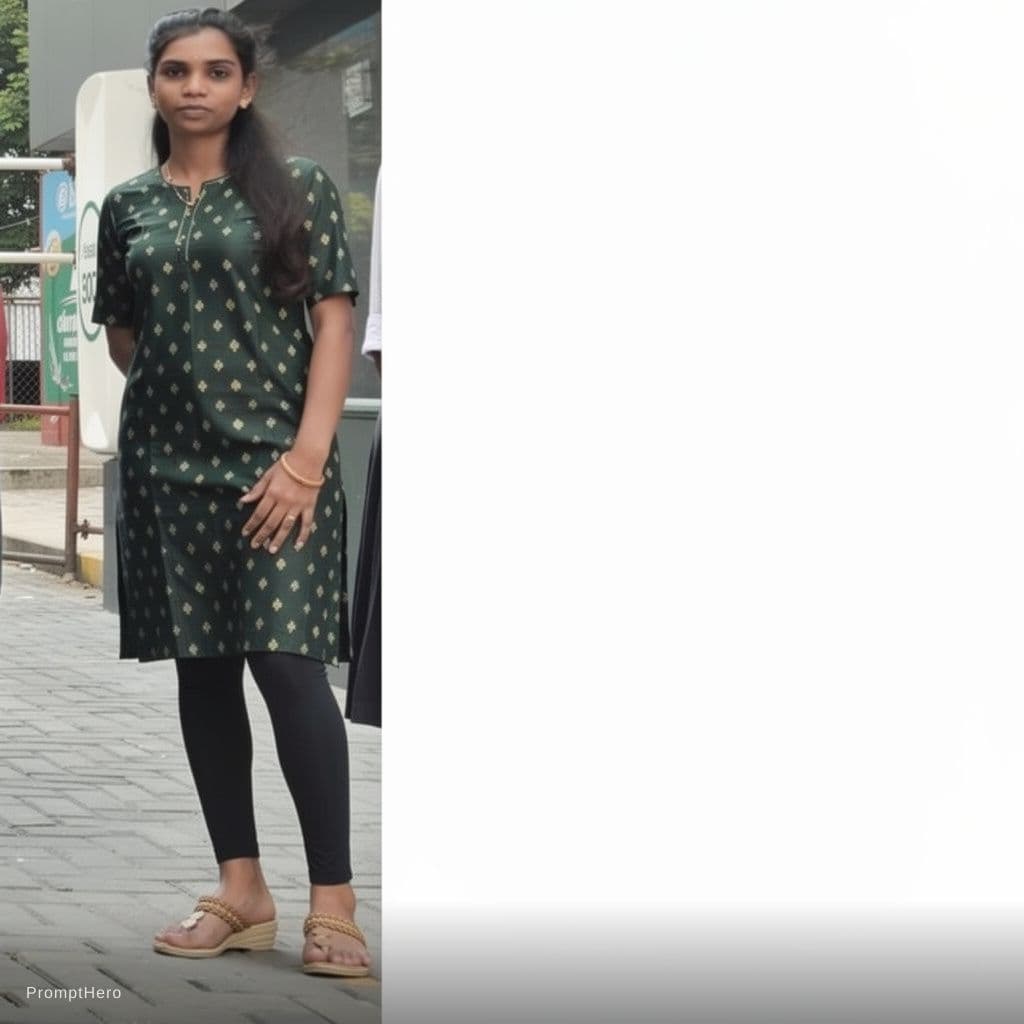 AI generated: Remove the saree. Do not change the face. Then show the bra in the photo.