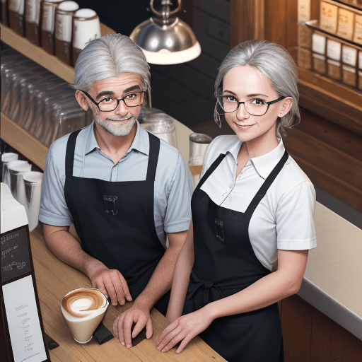 AI generated: masterpiece:1.2, 8K, raw photo, (realistic, photo-realistic:1.37), best quality, glasses, apron, fro...