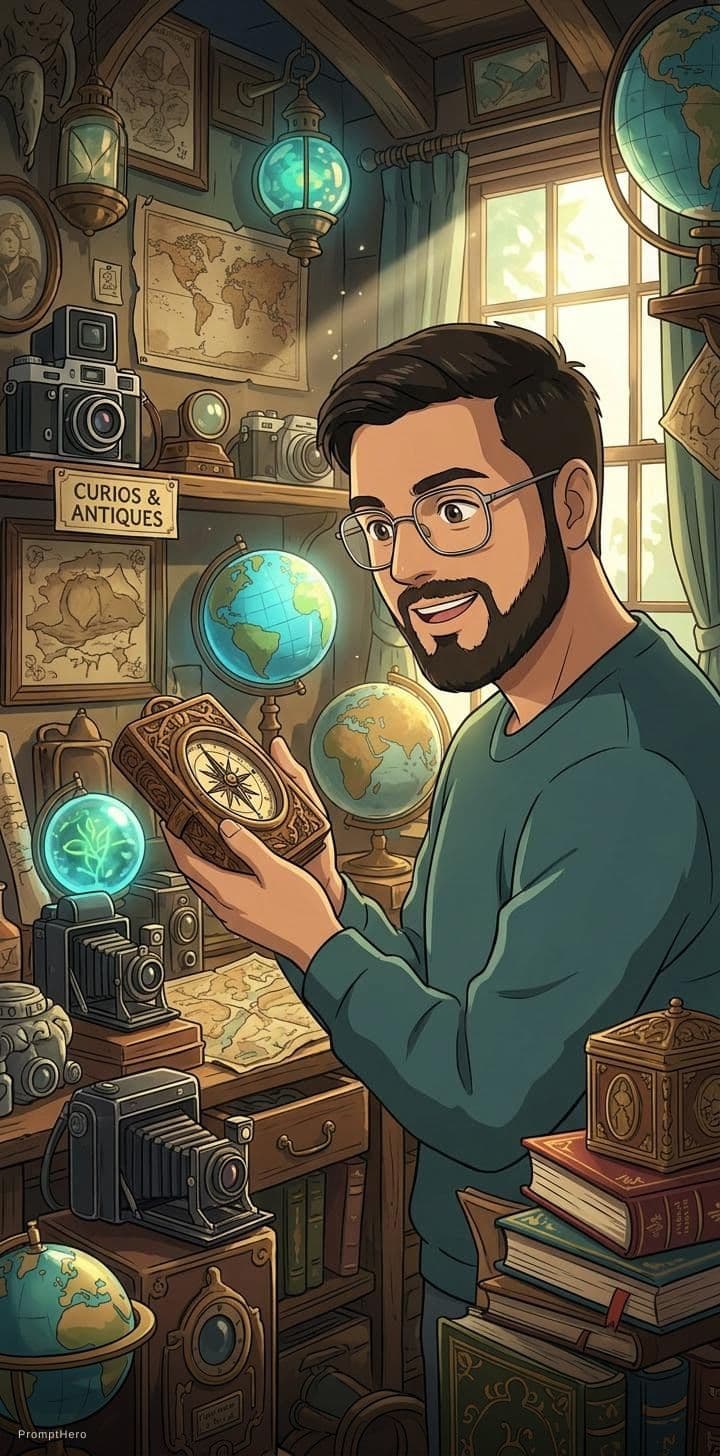 AI generated: store full of curious collectibles :: incredible, anime, Digital 2D, animated by Kyoto Animation, St...