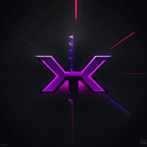 AI generated: Video Game clan logo with B A N letters in 3d depth and photorealistic neon colors and lasers