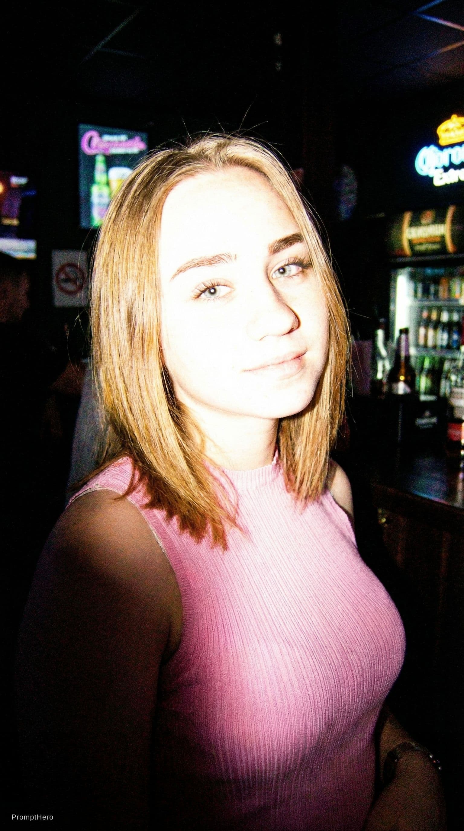 AI generated: photo taken with a compact digital camera from the early 1990s, grainy, saturated colours, flash pho...