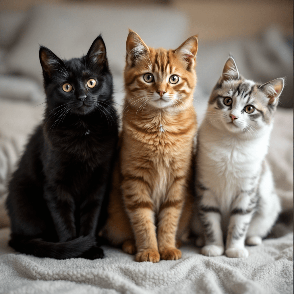 AI generated: three cat
