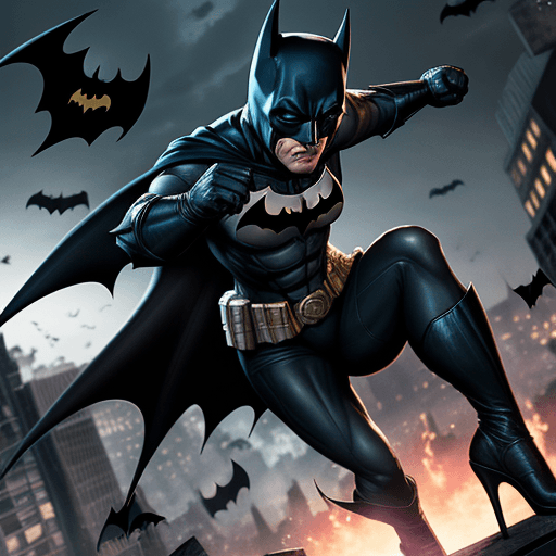 AI generated:  batman knockout , 4 k ulra hd