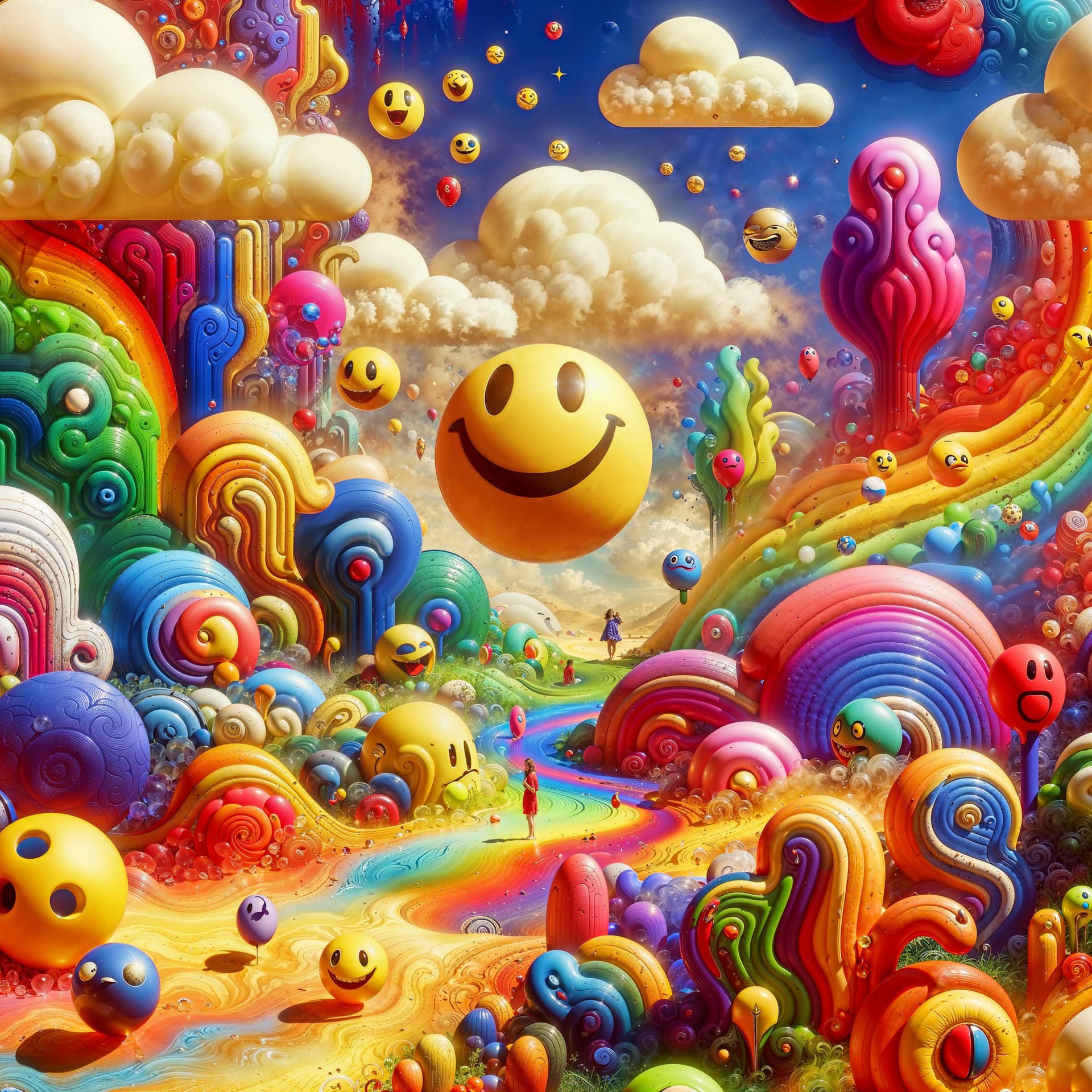 AI generated: emoji's in wonder land 