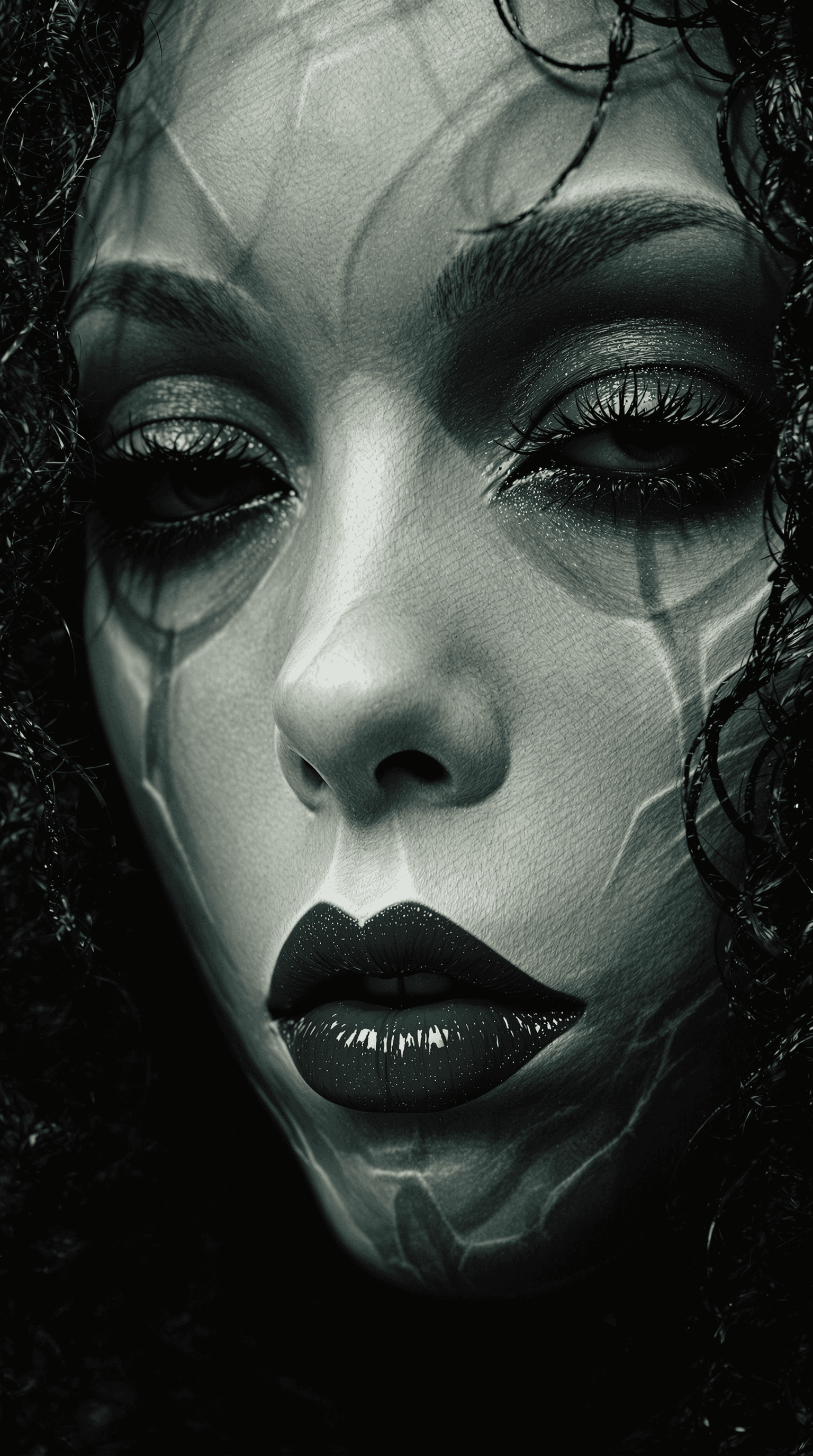 AI generated: close-up-of-a-ghostly-black-woman-inspired-by-the-styles-of-craig-davison-mark-ryden-leonor-fini-492...