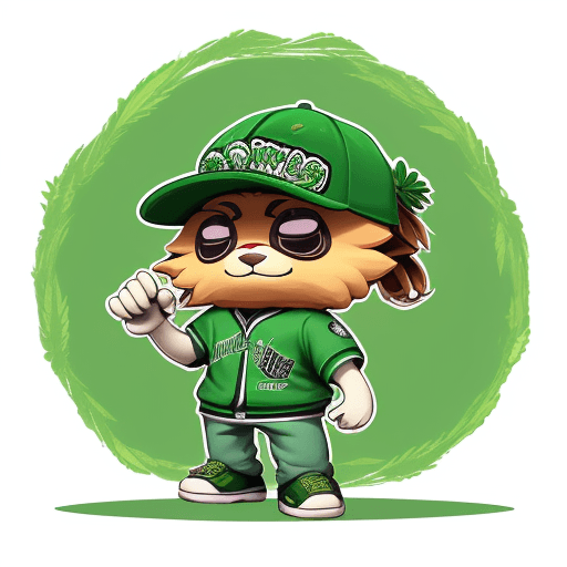 AI generated: Design an adorable, anthropomorphic cannabis_item mascot to represent a cannabis club, featuring the...