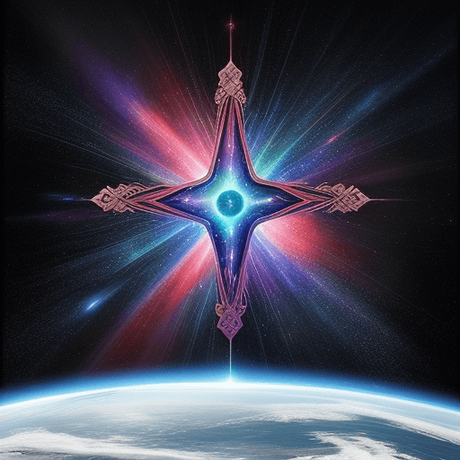 AI generated: dios supremo en medio de la galaxia