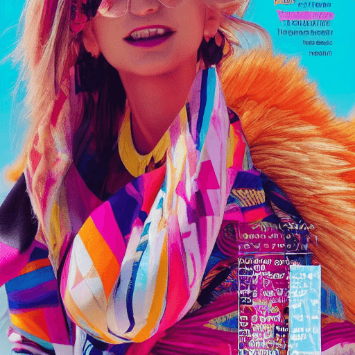 AI generated: Generate a vibrant, lively image for a fashion magazine ad featuring a summer clothing line for dogs...