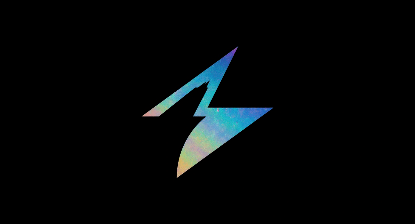 AI generated: Change the logo inside colors for an iridiscent holo texture
