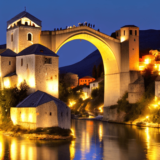 AI generated: MOSTAR AT NIGHT