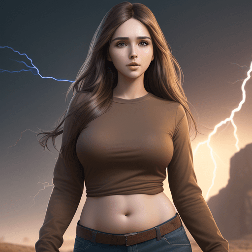 AI generated: real life photo of a hot beautiful  girl, full body photoshoot, long brown hair, brown eyes, full ro...