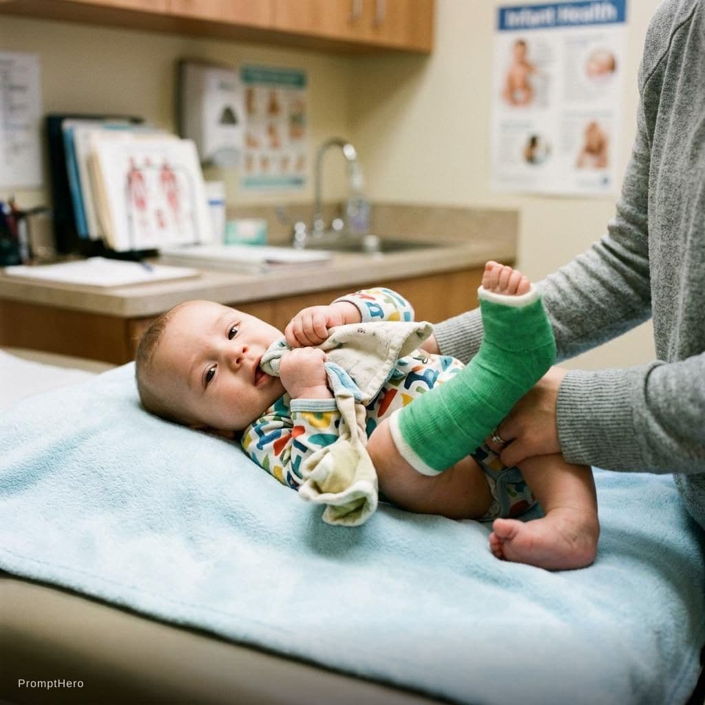 AI generated: clubfoot baby