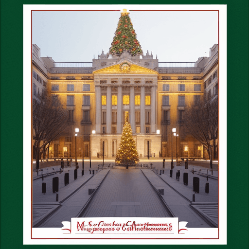 AI generated: 110 / 5.000
Photo of a Christmas card in which the civil engineering schools of the city of Madrid a...