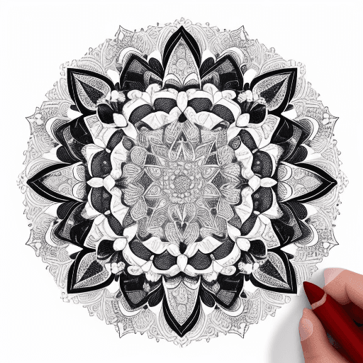 AI generated: detailed drawing mandala mary christmas