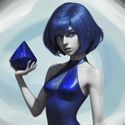 AI generated: A photo of Lapis Lazuli from “Steven Universe”