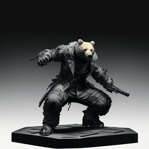 AI generated: bear, by Tetsuya Nomura and Yoji Shinkawa::1 Yoji Shinkawa::-0.25 --ar 2:3 --q 2 --s 625 --grid 64