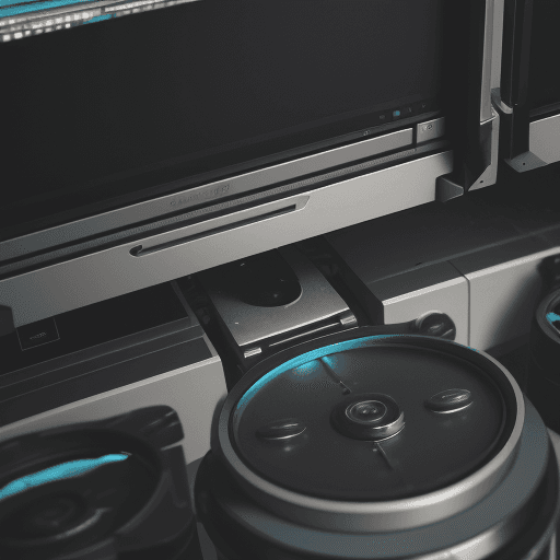 AI generated: close-up photograph of a computer automatically analyzing and sorting informatic files, 4k, hyper re...