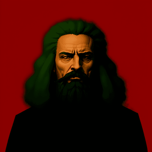 AI generated: Green-red background with the theme black russia with the dude cj with the inscription mr hibar