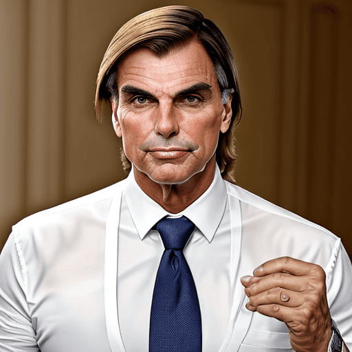AI generated:  Jair Bolsonaro presidente homem de bem elegante honesto simpático 