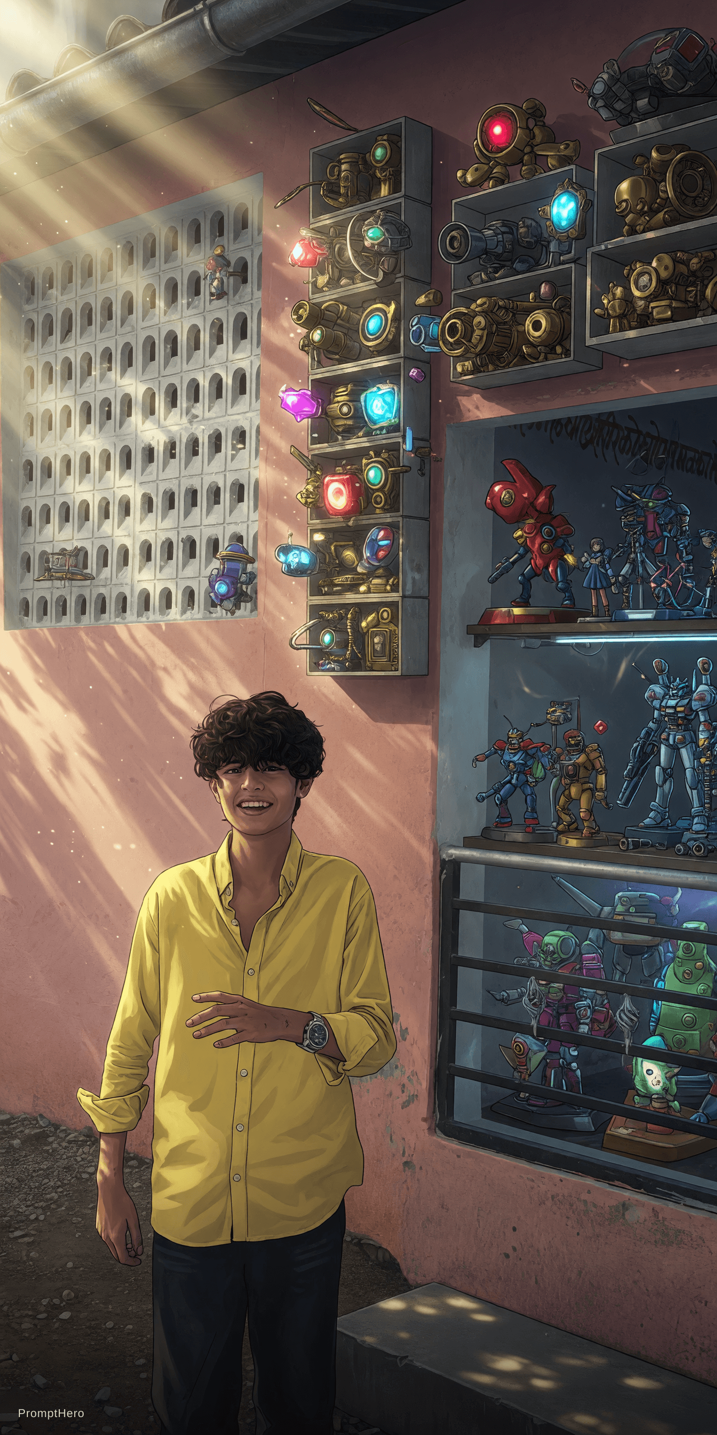 AI generated: store full of curious collectibles :: incredible, anime, Digital 2D, animated by Kyoto Animation, St...