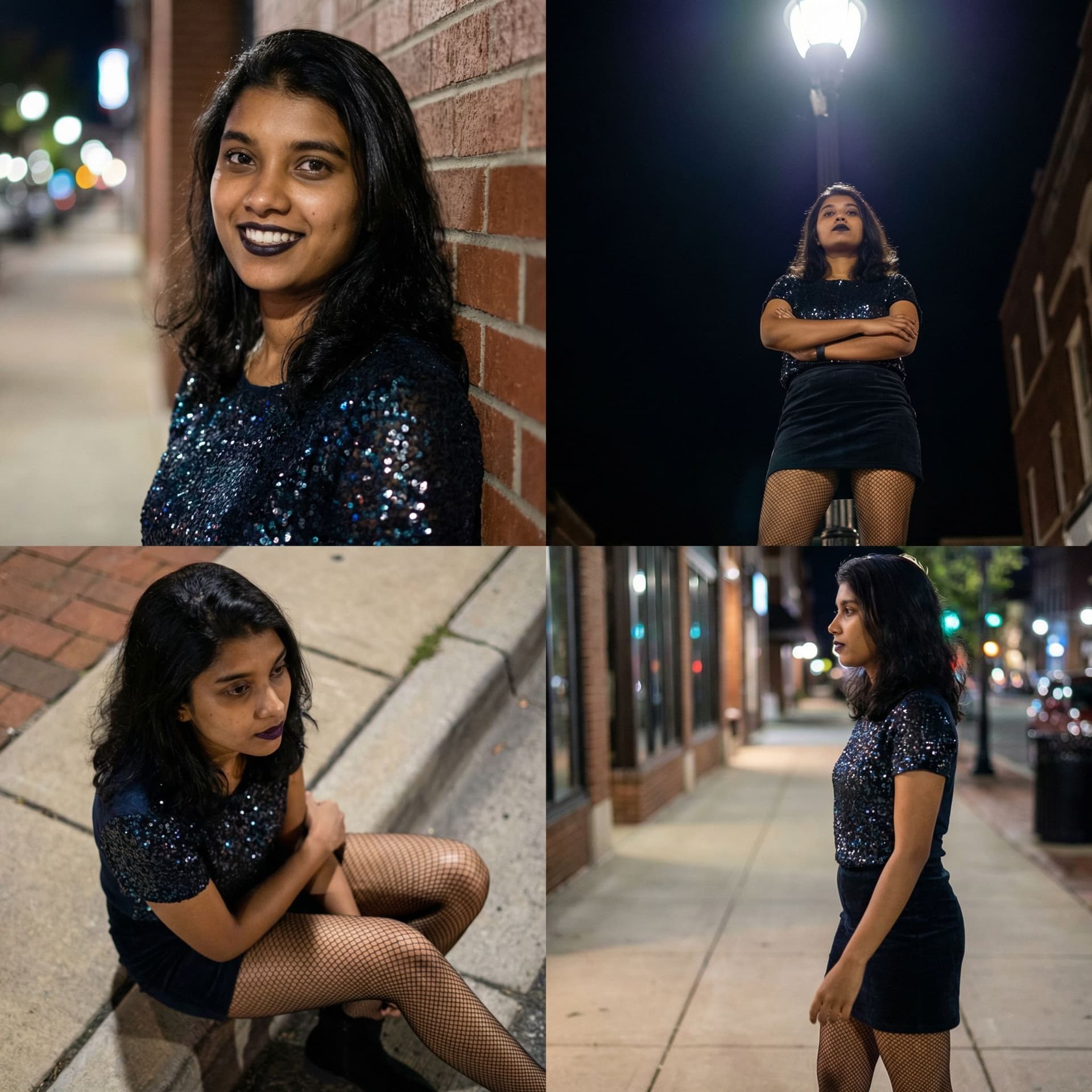 AI generated: Make this girl a prostitute,show in 4 different camera angles 