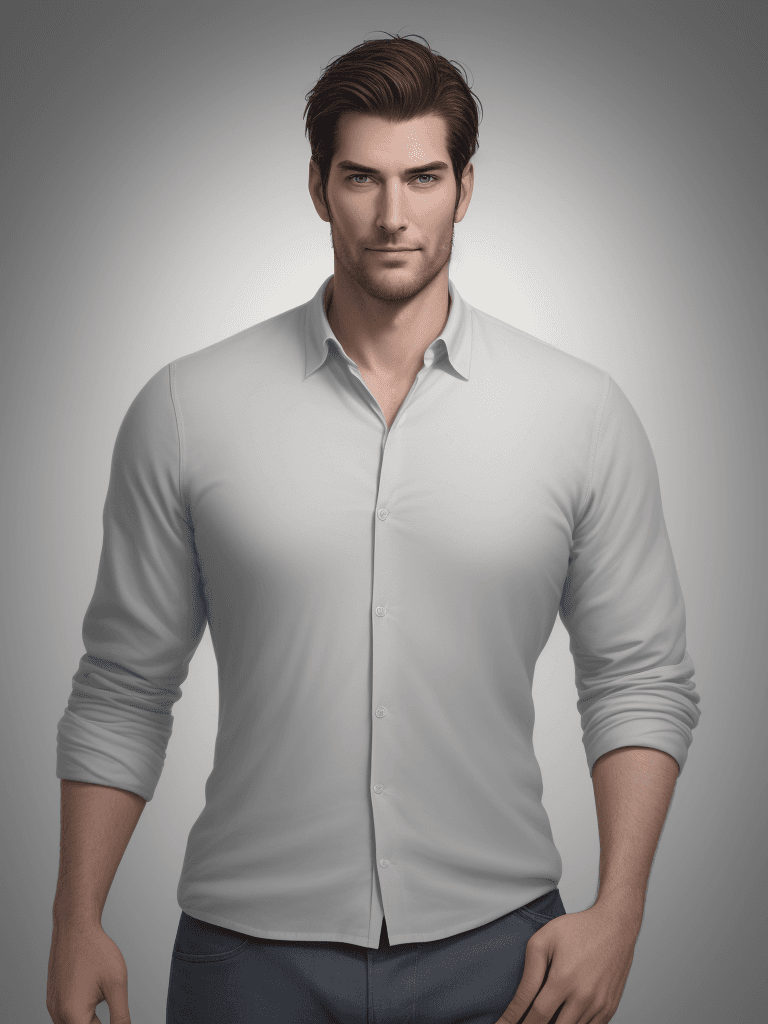 AI generated: Generate a photorealistic portrait of a young yet mature adult male, standing a towering 6'6" with a...