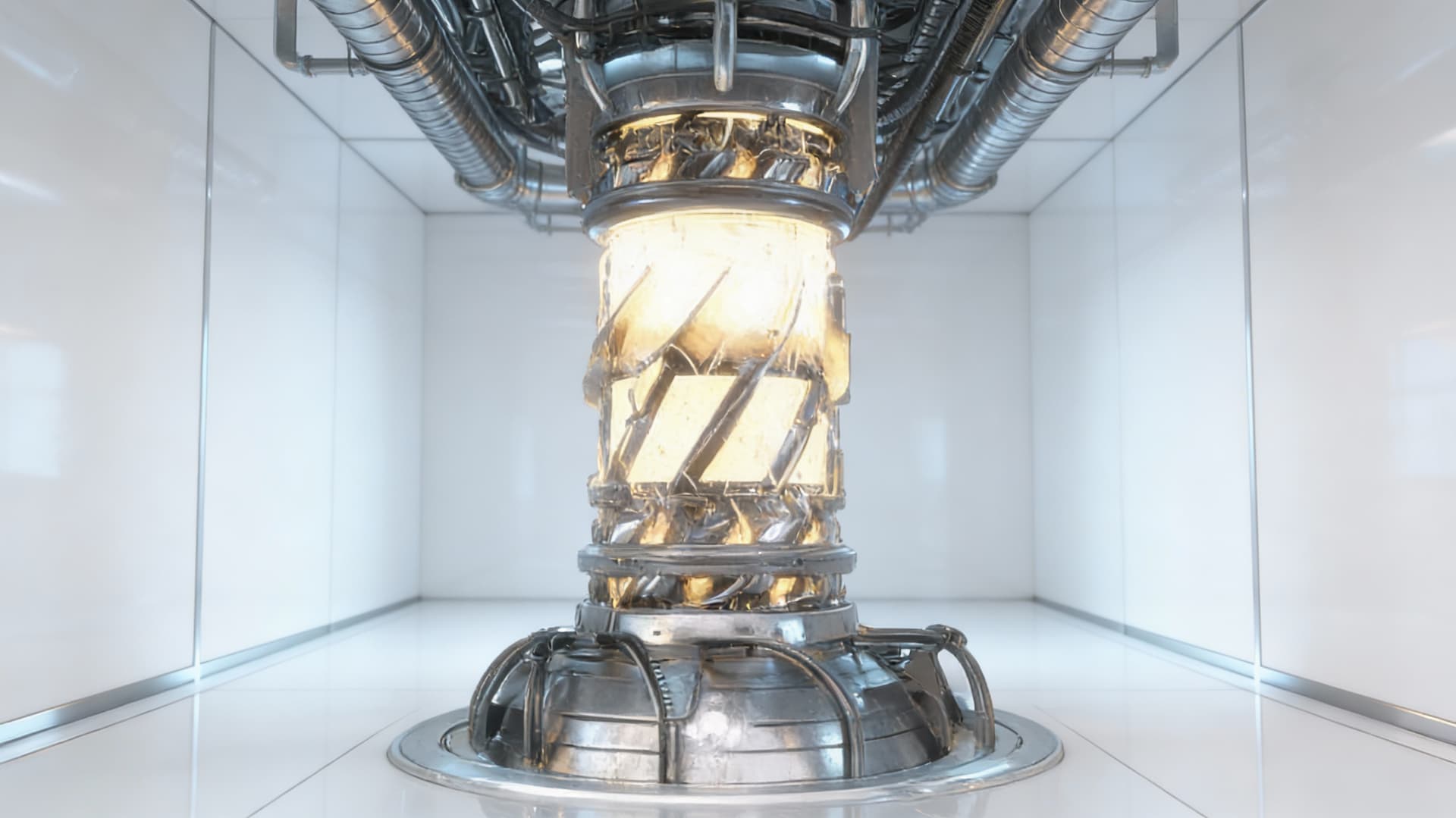 AI generated: Use the Reference Image to reimagine the View of the Futhesis Device for the Power Spheres, the powe...