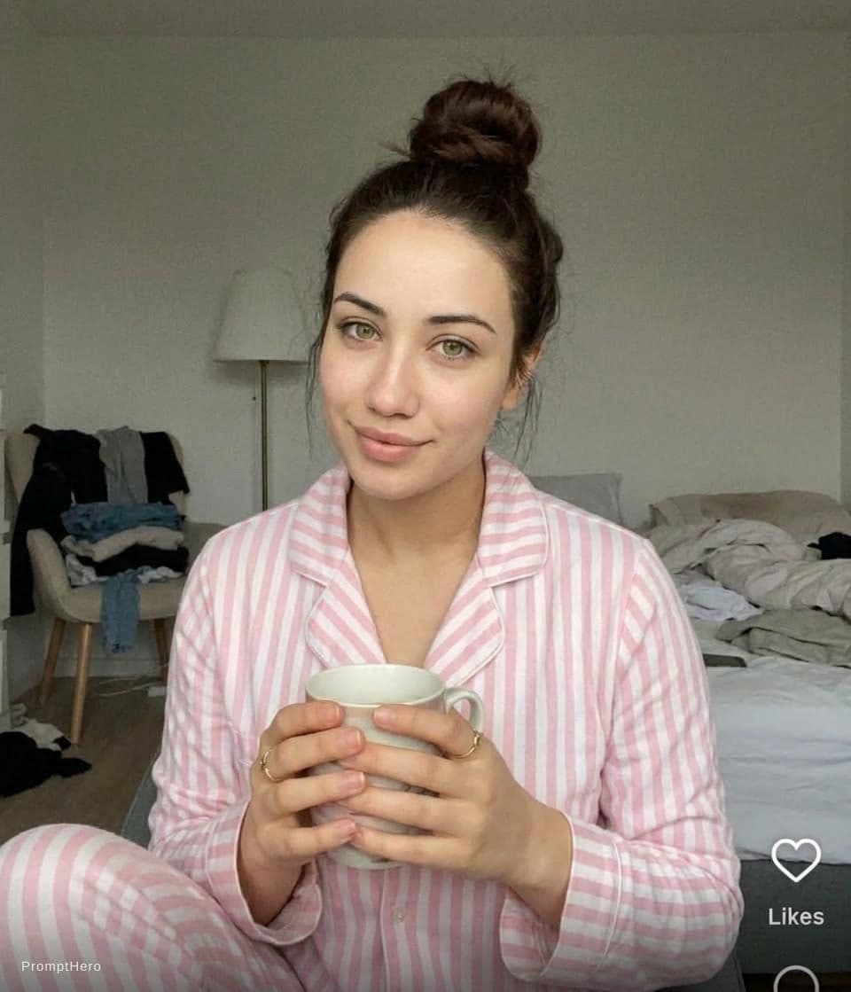 AI generated: boring quality snapchat photo girl in pyjamas
