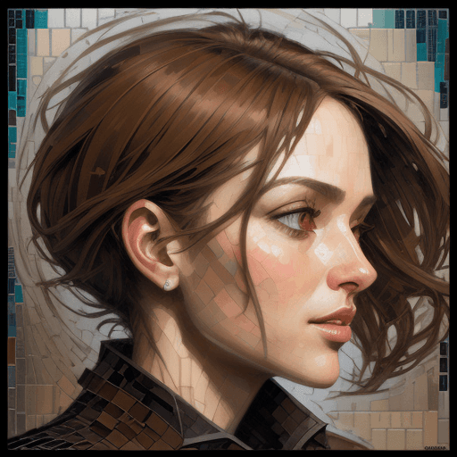 AI generated: put my profile photo face in mosaic, in the style of andrew atroshenko, peter gric --ar 73:109 --sty...