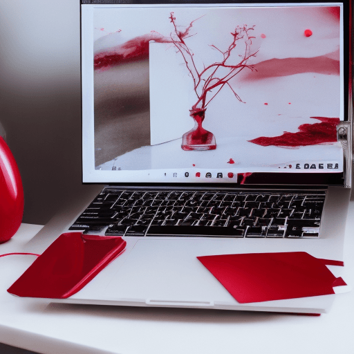 AI generated: give me a red laptop in a white room with a transparent background
