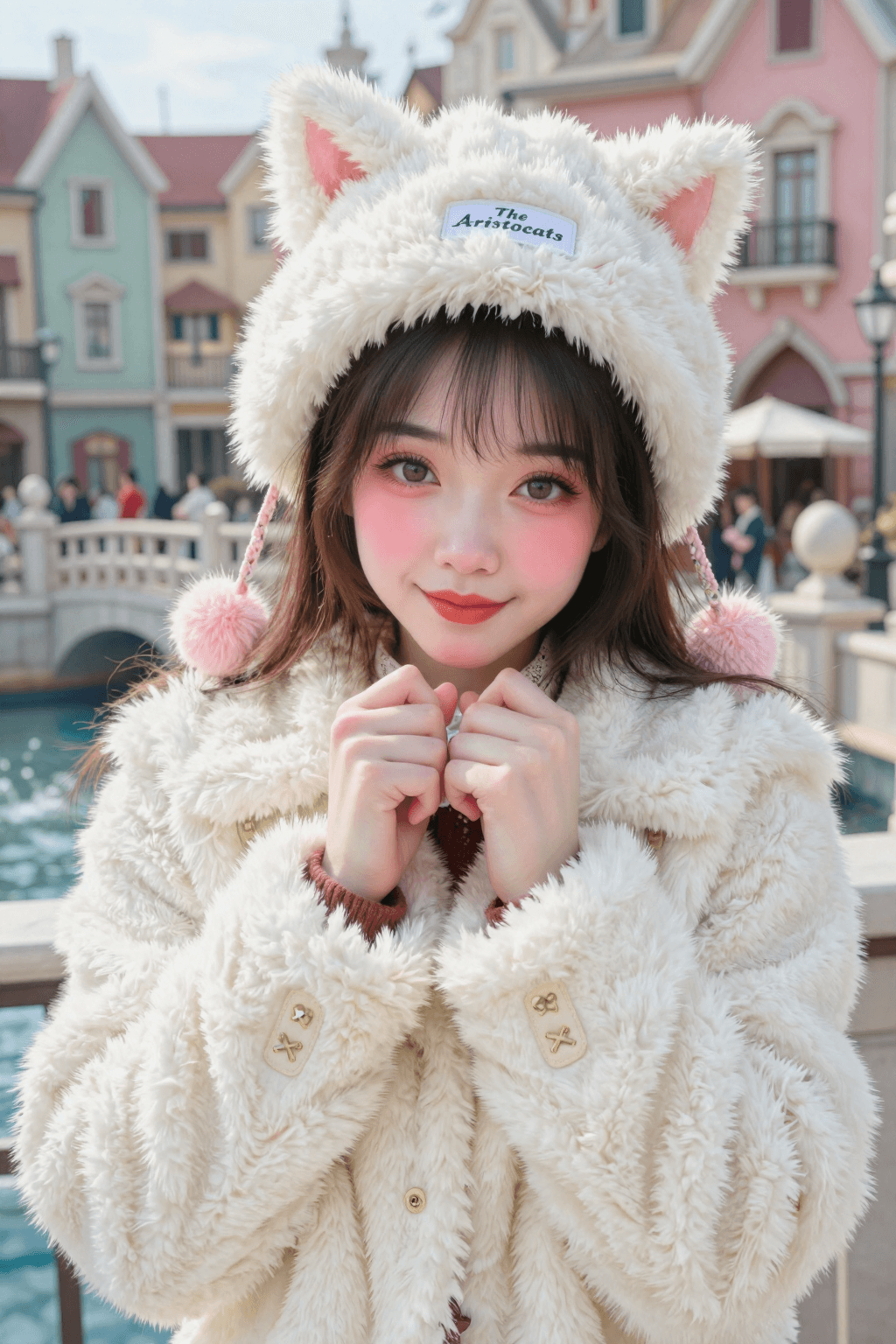 AI generated: Subject & Body Shape: A high-resolution medium-close-up portrait of a beautiful young East Asian wom...