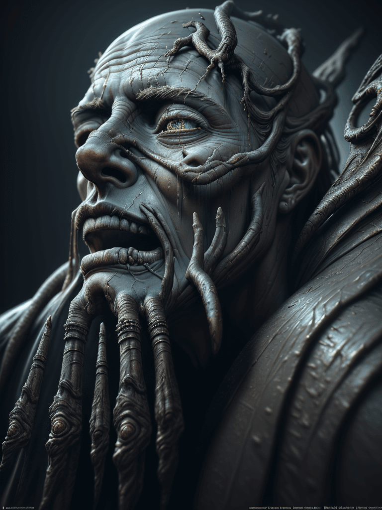 AI generated: hyper realism, highly detailed oil painting of the last resting ancient of days, hyper realistic, ex...