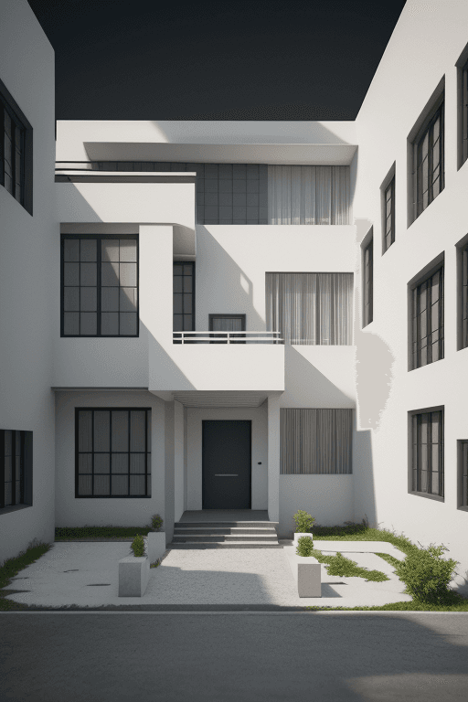 AI generated: 2 floor house . octane render, trending on artstation,t symmetrical artwork. cinematic, hyper realis...
