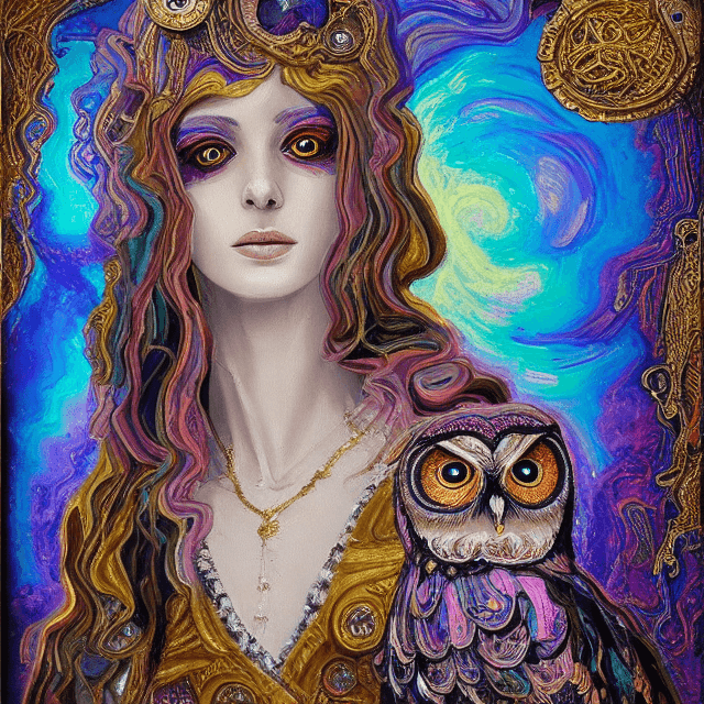 AI generated: Oil painting, psychedelic colours, high resolution 8k, Balla master painter, Byzantine artwork, 
you...