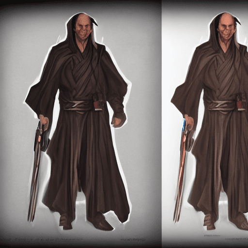 AI generated: hyper realistic concept art of a dark jedi