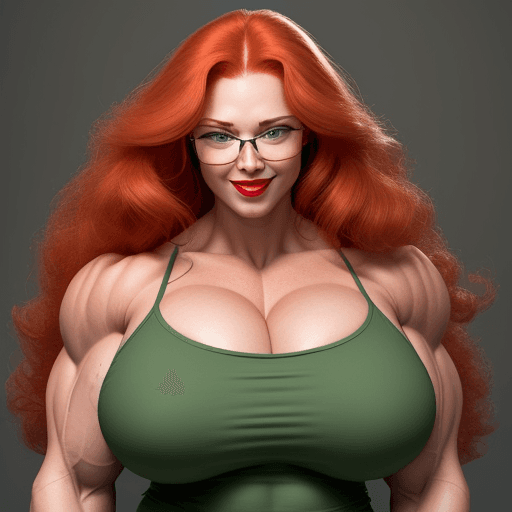 AI generated: sexy beautiful woman, ultra muscular female bodybuilder, a beautiful mega muscular 30 year old giant...
