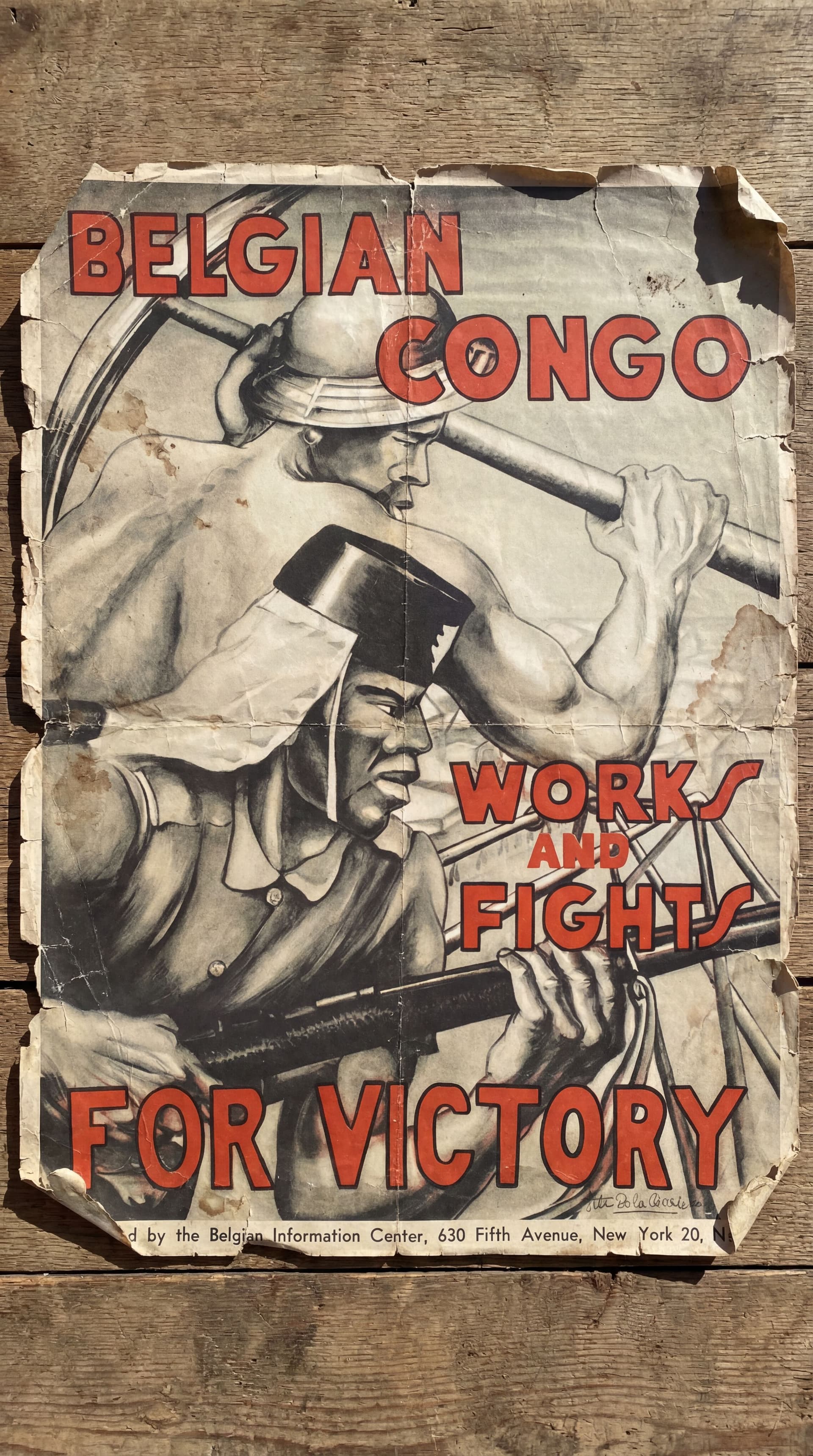 AI generated: make cutout realistic photo of worn out poster.