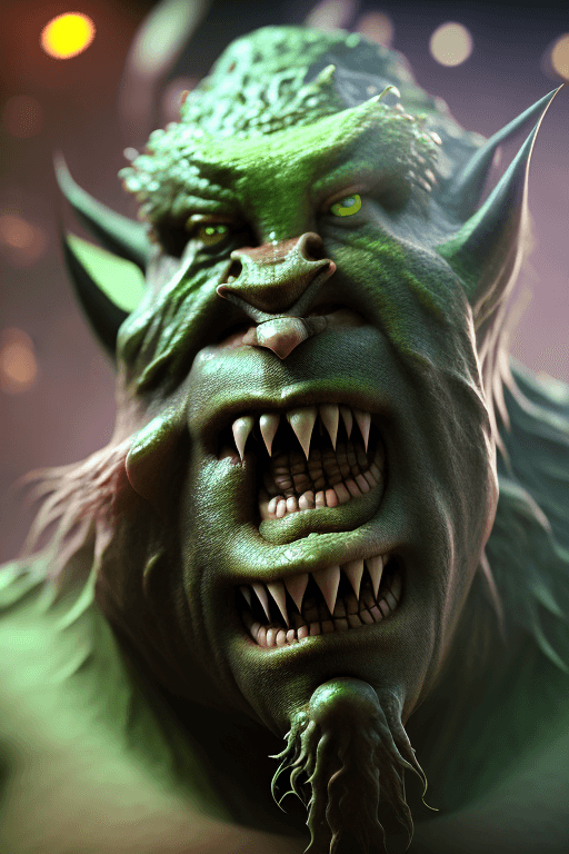 AI generated: bogtroll closeups, lord of the bogtrolls, natural habitat, secret, sneaky, devious, masters, 8k, nan...