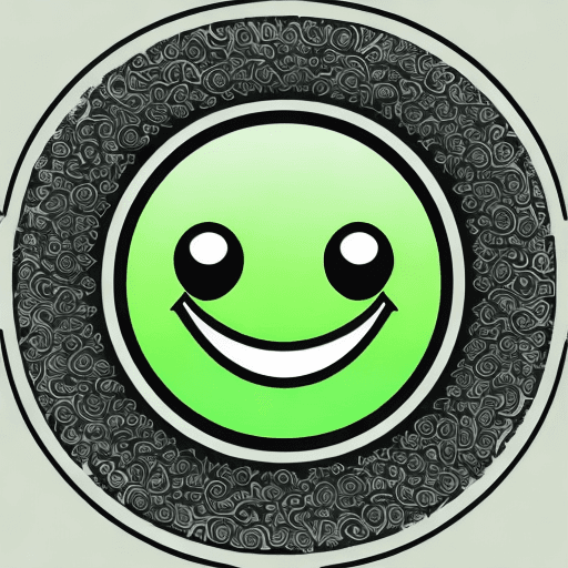 AI generated: Logo of a smiley emoticon, flat, vector