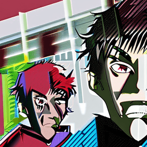 AI generated: a mentor is accompanying a group of young men standing next to each other, inspired by Yukihiko Yasu...