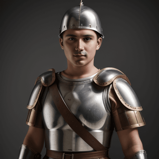 AI generated: Ultra high resolution photography of a Medieval, Roman Soldier