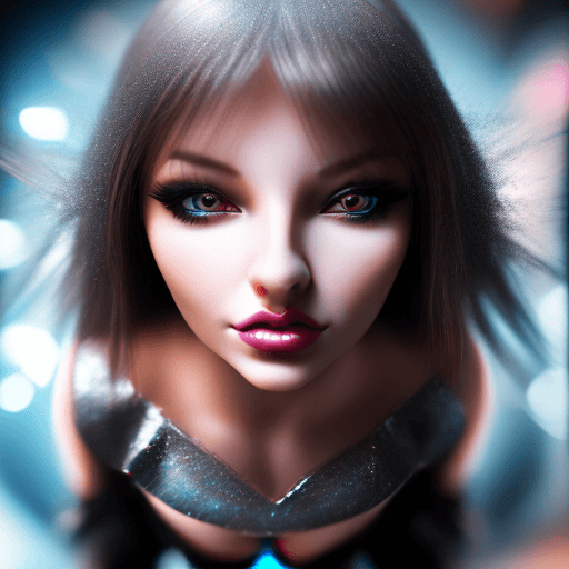 AI generated: Portrait of passionate woman in hyper create image of woman, provocate extreme mini dress, flirts::5...