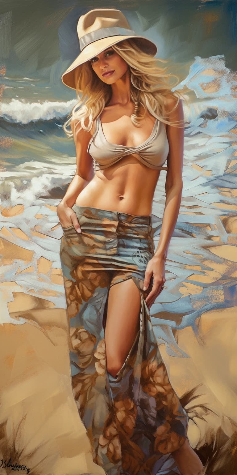 AI generated: NSFW, erotic dream fantasy, forty year old, beautiful woman standing in a field of flowers wearing a...