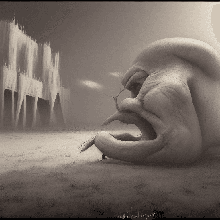 AI generated: depression and anxiety terror, concept art oil painting by Jama Jurabaev, extremely detailed, brush ...