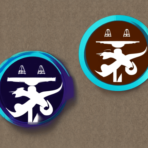 AI generated:  Illustration design, one color logo, balance, law logo,