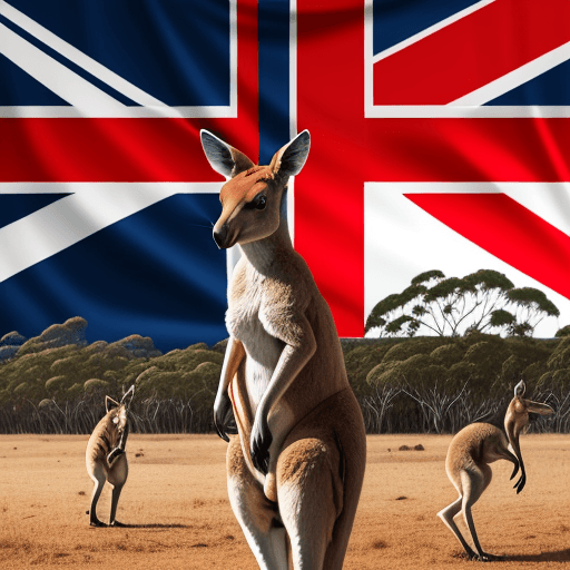 AI generated: "Capture the essence of Australia with an image featuring a majestic kangaroo proudly standing in fr...